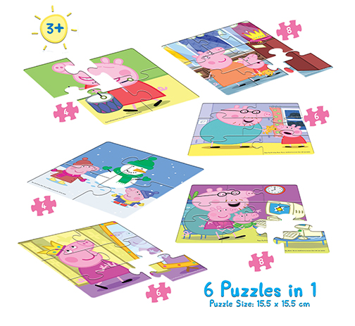 Peppa Pig 6 Puzzles in 1